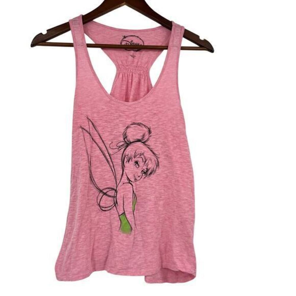 Disney Tinkerbell portrait pink sketch racerback sleeveless tank top size small